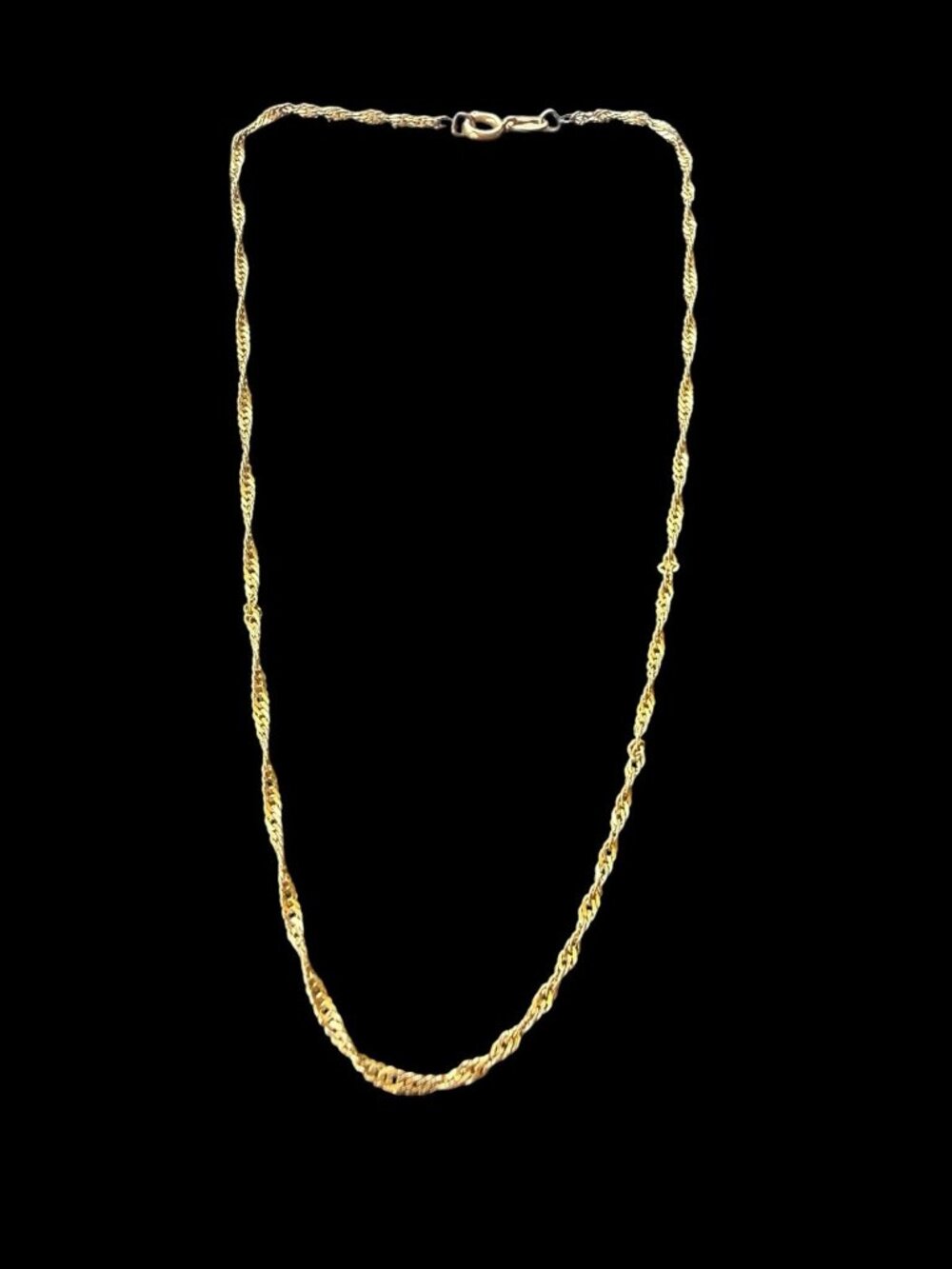 14K Yellow Gold Chain Anklet 10 Inch 1.0g Twisted Rope Ankle Bracelet